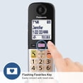 thumbnail image 3 of Teléfono inalámbrico Panasonic KX-TGU433B con pantalla grande y botones, 3 of 6