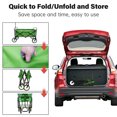 thumbnail image 4 of Collapsible Folding Utility Wagon Cart with Wheels for Kids, Collapsible Folding Outdoor Beach Wagon w/adjustable handle, Beach Wagon for Camping, Concerts, Sporting Events, Beach, Green, S10480, 4 of 10