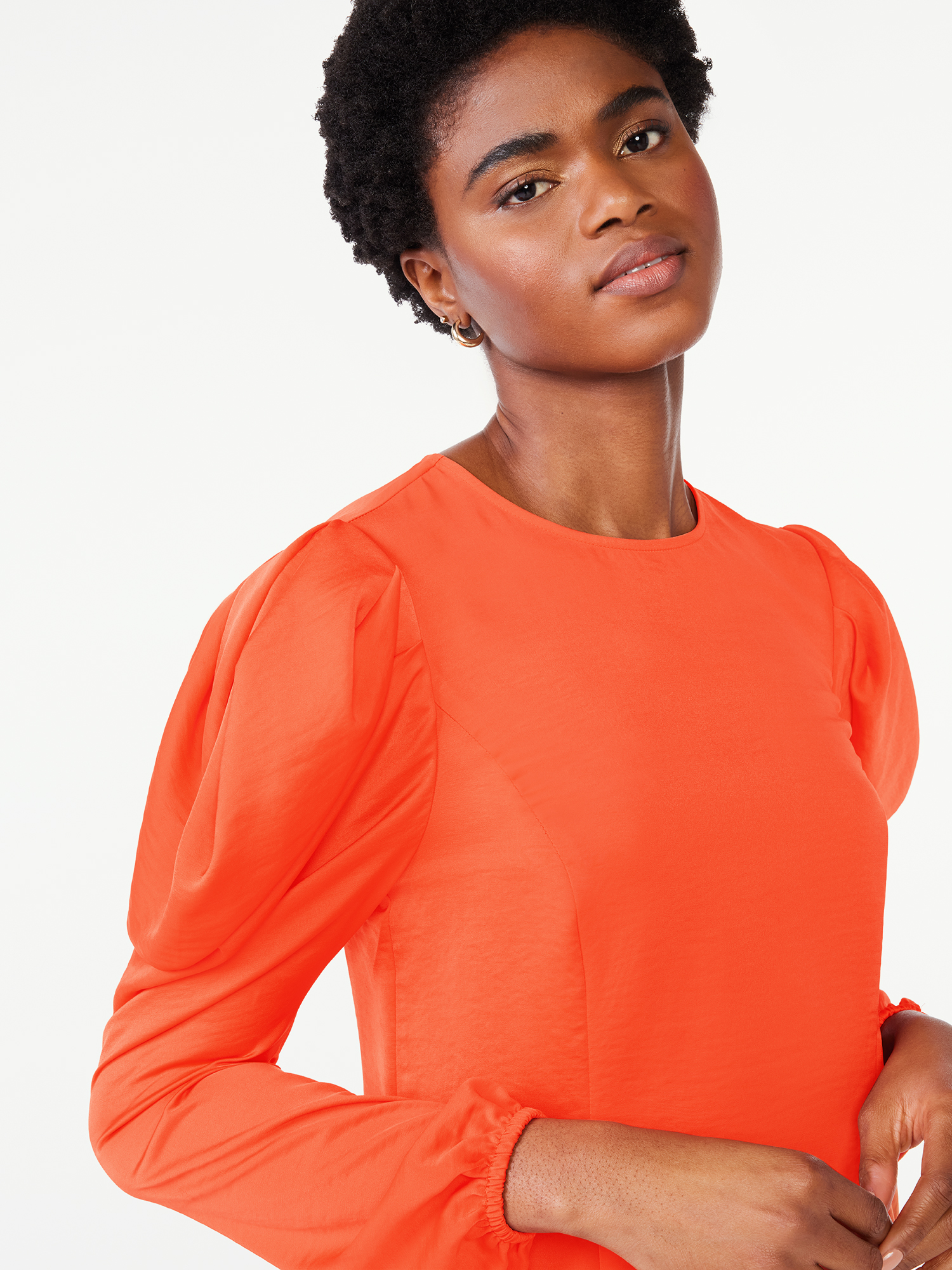 Scoop Women's Top with Blouson Sleeves, Sizes XS-XXL - image 4 of 5