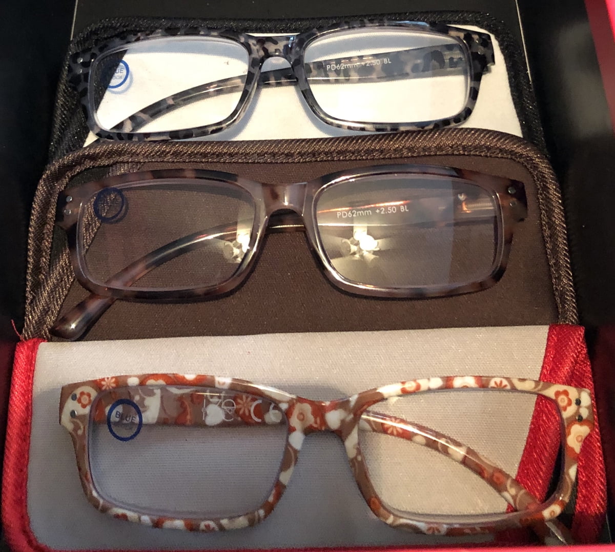 Ize 3pack Blue Light Readers Reading Glasses Warm Neutral (+250