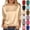 Rose Gold, variant on Gnshining Spring/Summer Pullovers for Women Loose Crew Neck Tees Shirts Breathable Solid Color Blouse 3/4 Sleeve Tunic Tops