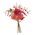 thumbnail image 3 of Ramo de flores artificiales, arreglos florales, plantas artificiales rústicas, centros de mesa para el hogar, , decoración de boda Rojo, 3 of 8