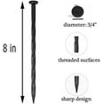 thumbnail image 2 of 50PCS Landscape Anchoring Spikes, 8 Inch Spiral Plastic Landscape Spikes for Garden Lawn Yard, Paver, Weed Barrier, Artificial Turf, 2 of 6