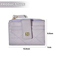 thumbnail image 2 of Womens Wallet Leather Zip Around Wallet Large Capacity Travel Small Purse - purple, 2 of 5
