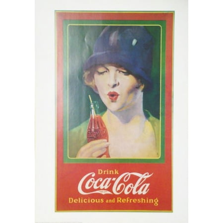 - Coke Coca Cola 27.5x19.25 Delicious and Refreshing Vintage Advertizing reproduction Coca-Cola