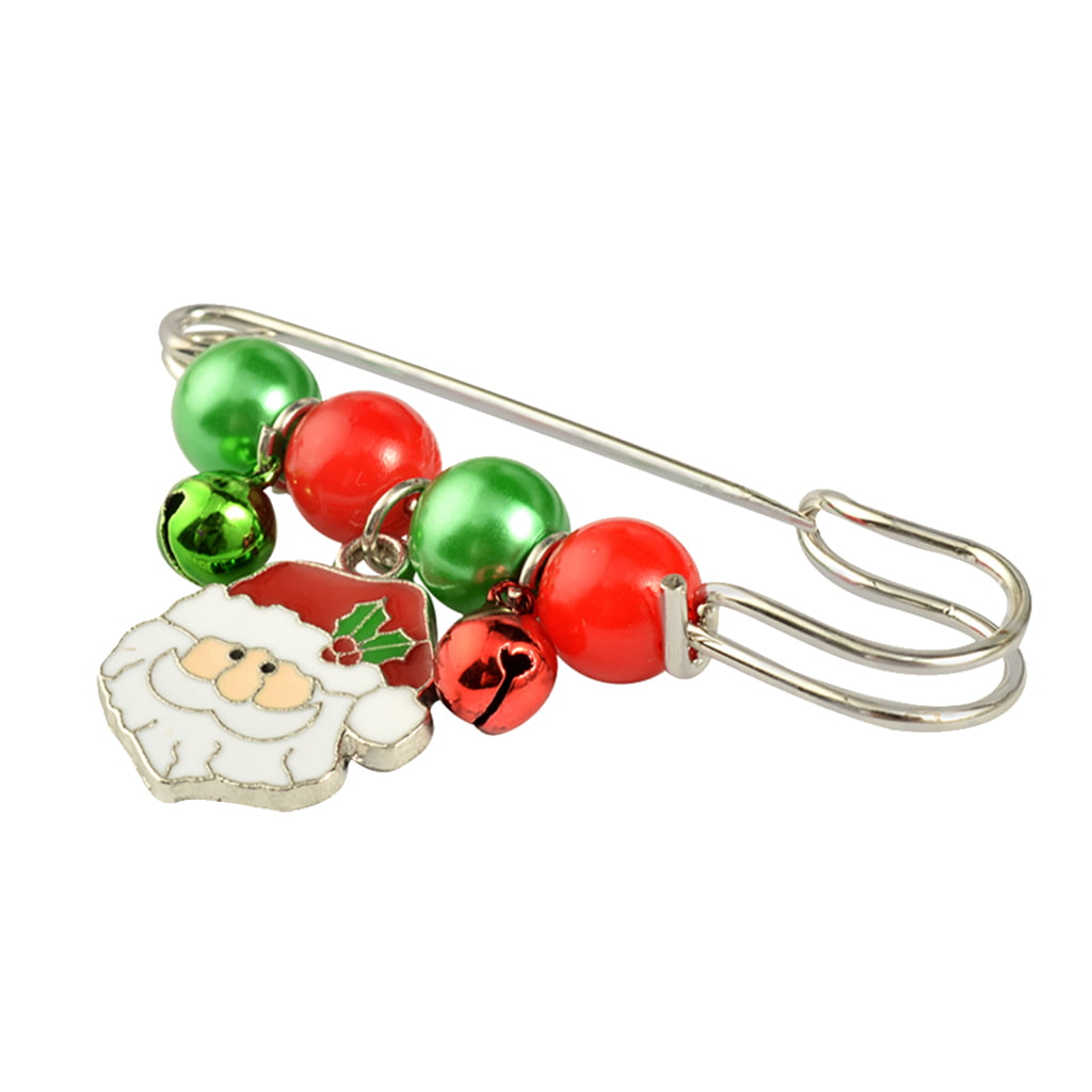 Christmas Gift Rhinestone Xmas Brooch Pins Corsage Jewelry Dress Accessories 