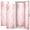 Color 3, variant on Pink 2 Pcs School Locker Magnetic Wallpaper for Girls 12" x 36" Scalloped Circle Stripe Soft Blush Pink Cream Reusable Removable Locker Accessories Back to School Supplies