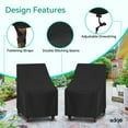 thumbnail image 5 of Adiqo Waterproof Outdoor High Back Chair Covers, Outdoor Furniture Covers, Adirondack Chair Covers, Patio Rocking Swivel Chair Covers 2 Pack, 27"W x 30"D x 42"H, Black, 5 of 7