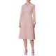 thumbnail image 1 of Vestido midi plisado de manga larga con solapa de pico para mujer Inspire Chic 2XL rosa, 1 of 5