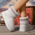 thumbnail image 5 of Ynynloco Ankle Boots for Women Cozy Faux Fur Lined Slip-On Non-Slip Short-Calf Snow Boots Round Toe Thick Sole Winter Warm Indoor Outdoor Booties, 5 of 9