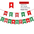 thumbnail image 4 of Bandera navideña roja y verde, pancarta navideña con purpurina, decoraciones navideñas para la chimenea, pancarta de Papá Noel, letrero de Feliz Navidad, 4 of 5
