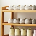 thumbnail image 4 of Shoe Multi Layer Shoe Rack Thicken Bamboo Large Capacity Durable Shoe Storage Rack for Bedroom Dormitory, 4 of 5