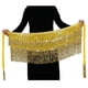 thumbnail image 2 of Sonducket a la cadera de moda, bufanda Retro con borlas, hermosa envoltura multicolor, ropa de baile, diamantes de imitación brillantes, disfraz Prendas para la parte inferior del cuerpo Amarillo, 2 of 6