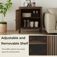 thumbnail image 4 of BARNUT Sideboard Buffet Cabinet with Storage,Farmhouse Wooden Buffet Table with Adjustable and Removable Shelf,Espresso, 4 of 6