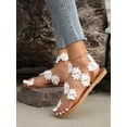 thumbnail image 2 of Women‘s Plus Size Flower Decor Strap Fashion Flat Sandals Random Color, 2 of 6