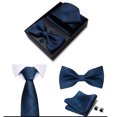 thumbnail image 3 of Men's Neck Bow Tie Set Gift Box 5-Piece Set Neckties Business Dress Neckties, Wedding Groom and Groomsmen Gifts, 3 of 5