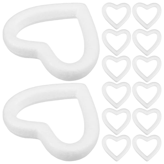 SOPOTUTU 18Pcs Heart Shaped Wreath Forms for Wedding and Valentines Day Decorations