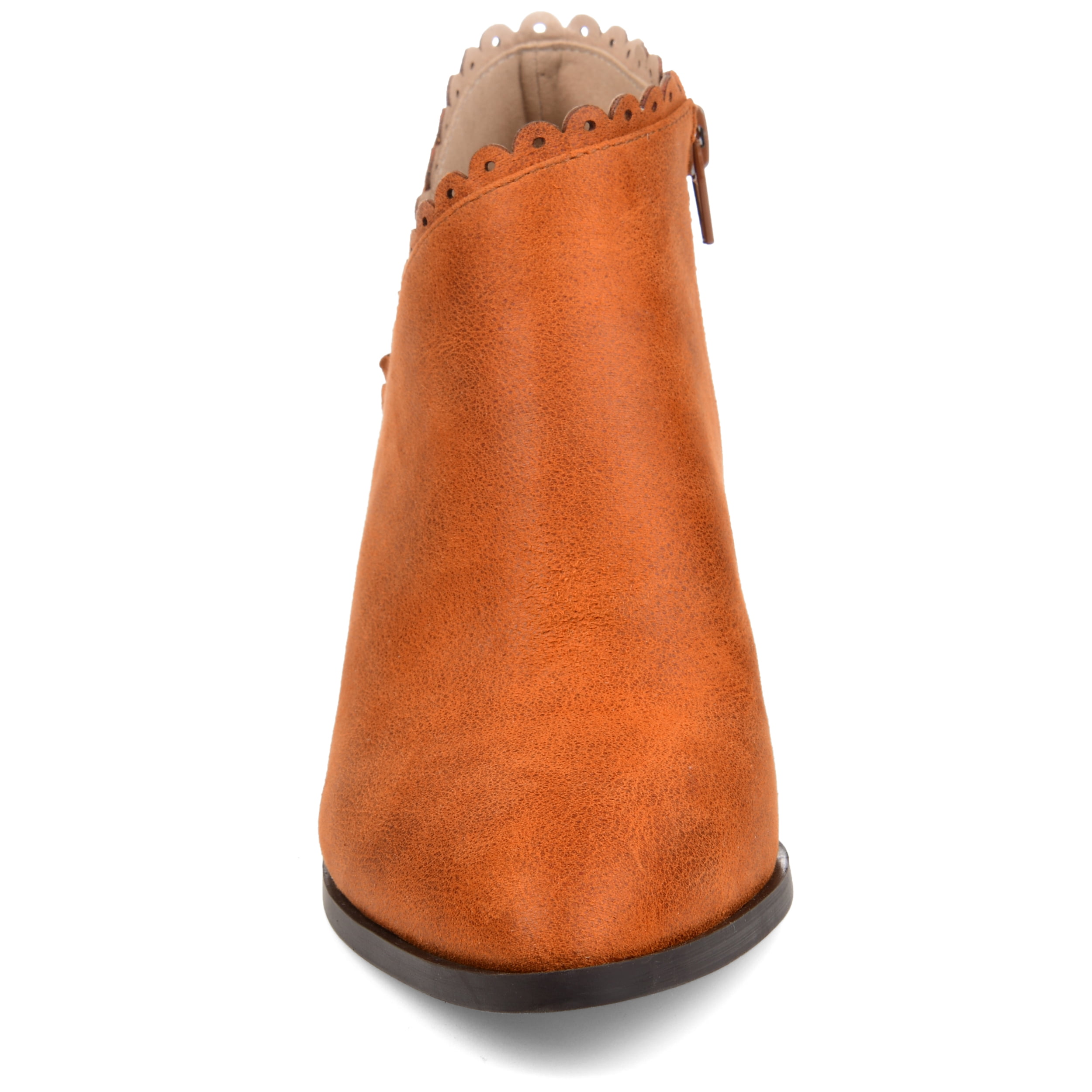 Journee Womens Tessa Inside Zip Stacked Heel Booties