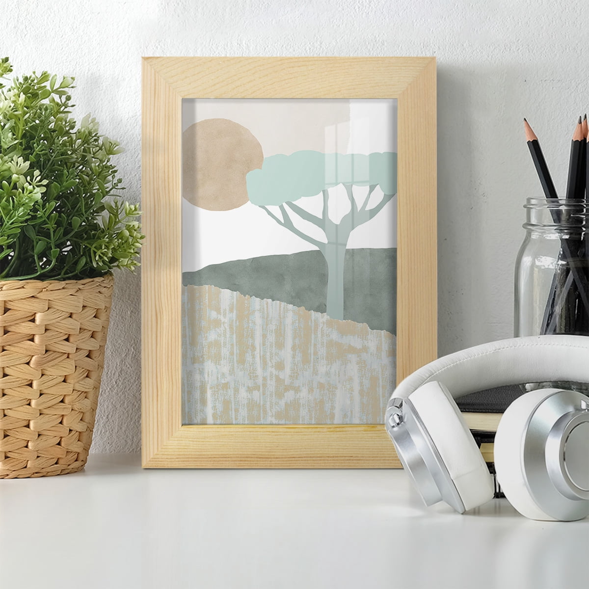 Ennerdale I - Framed Print w/glass - Natural Wood