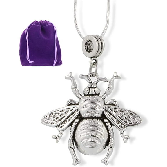 Large Fly Insect Bug Charm Snake Chain Necklace