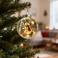 thumbnail image 5 of Light‑Up Christmas Mini Scene Ornament, Snowman Acrylic Hanging Pendant, Glowing Festive Tree Decoration For Holiday Home Xmas Party Decor, 5 of 6
