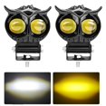 thumbnail image 1 of BTOER Dual Color Motorcycle Headlight Spotlights Motorbike Fog Lamp Running Lights, 1 of 8