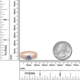 thumbnail image 3 of Gem Stone King 18K Rose Gold Plated Silver Ring Round Persian Blue Moissanite and (0.95 Cttw, Size 6), 3 of 5