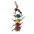 thumbnail image 1 of kusrkot Colorful Parrot Cage Hanging Toys Birds Chewing Bite Nest Swing Perches Training Yellow Blue Red Ball, 1 of 7