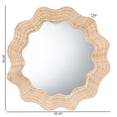 thumbnail image 4 of bali & pari Hasana Coastal Scalloped Natural Rattan Round Accent Wall Mirror, 4 of 4