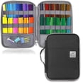 thumbnail image 1 of 96 Slots Colored Pencil Case, Large Capacity Pencil Holder Pen Organizer Bag with Zipper for Prismacolor Watercolor Coloring Pencils, Gel Pens & Markers for Student & Artist (Black), 1 of 7