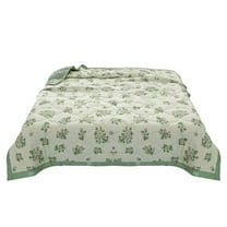 ChicYu Twin Size Washed Cotton Summer Quilt,Air Conditioning Bedding for Student Dorms,Lightweight Quilt Core with Fold Design, Machine Washable