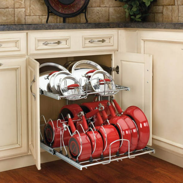 pots and pans organizer corner cabinet