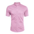 thumbnail image 3 of COOFANDY Men's Short Sleeve Button Down Shirt Muscle Fit Mandarin Collar Shirts Business Casual Outfits, 3 of 6