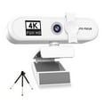 thumbnail image 2 of Computer Webcam Auto-focusing HD USB Online Adjustable PC Camera with Microphone Wired Replacement External Web Cam Camcorder White 4K, 2 of 6