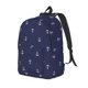 thumbnail image 1 of Disketp Anchor Heart Blue print Canvas Backpack Lightweight Travel Daypack Student Rucksack Laptop Backpack-Small, 1 of 5