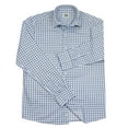 thumbnail image 2 of Wear Sierra Top Shelf Men's Turkish Cotton Long Sleeve Button Up Shirt in Blue Windowpane Plaid, 2 of 6