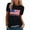 2#Black, variant on Harpily 50% Off Clear! Womens Tops Women's Independence Day Printed Short Sleeve T Shirt