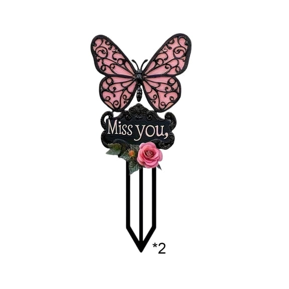 Memorial Grave Markers, Heart Memorial Plaque Stake, Cemetery Decorations for Grave for Mom Dad Cemetery Outdoors Yard Garden