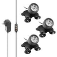 thumbnail image 1 of Labymos 3PCS 4 LEDs RGB Underwater Diving Lamp Submarine Light Kit Set with Remote Controller, 1 of 8