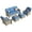Diamond Blue, variant on XIZZI Outdoor Patio Furniture Set PE Wicker Rattan 3 Seat Sofa Conversation Set with Chair and Ottoman,Grey