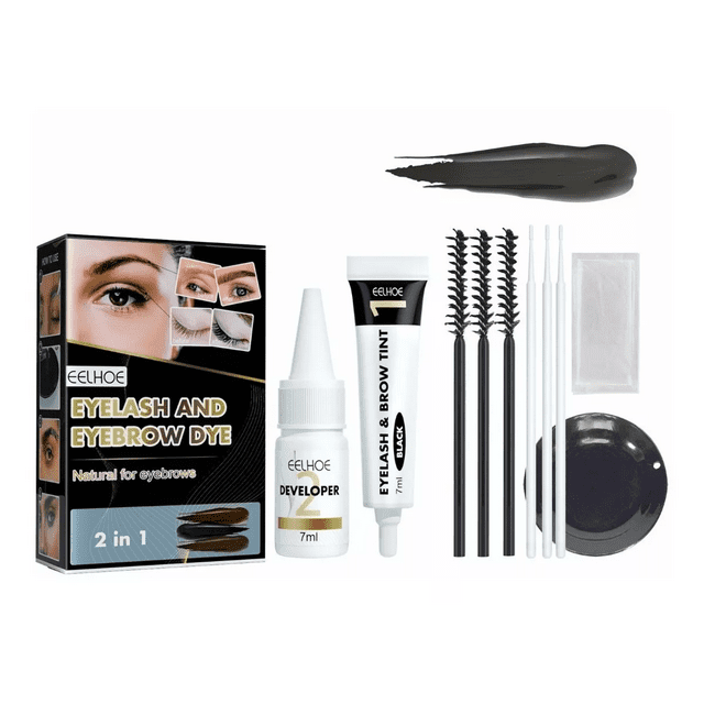 Kit Henna Para Cejas Natural Color Semipermanente Gel Negro
