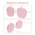 thumbnail image 4 of 1 par de gafas de solas de gafas de gafas sin borde de moda gafas en forma de manzana para mujeres hombres, 4 of 5
