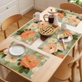 thumbnail image 5 of Pink Flowers Placemats Set of 6 Pastoral Botanical Retro Oil Painting Place Mats Indoor Wipeable Table Mats Washable Cloth Dining Table Placemats for Kitchen Holiday Party Home Decor 13x19 Inch, 5 of 9