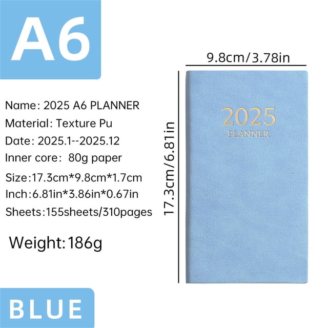 Hot6sl Ofertas y Liquidaciones Organizador de Cuaderno Mini A6, Planificador Diario, Cuaderno, Diario de Viaje