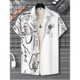 thumbnail image 4 of Camisa hawaiana con estampado de ovni y cohete para hombres y mujeres, blusa con estampado 3D de abstracción artística, camisas hawaianas holgadas de manga corta con solapa para niños, 4 of 5