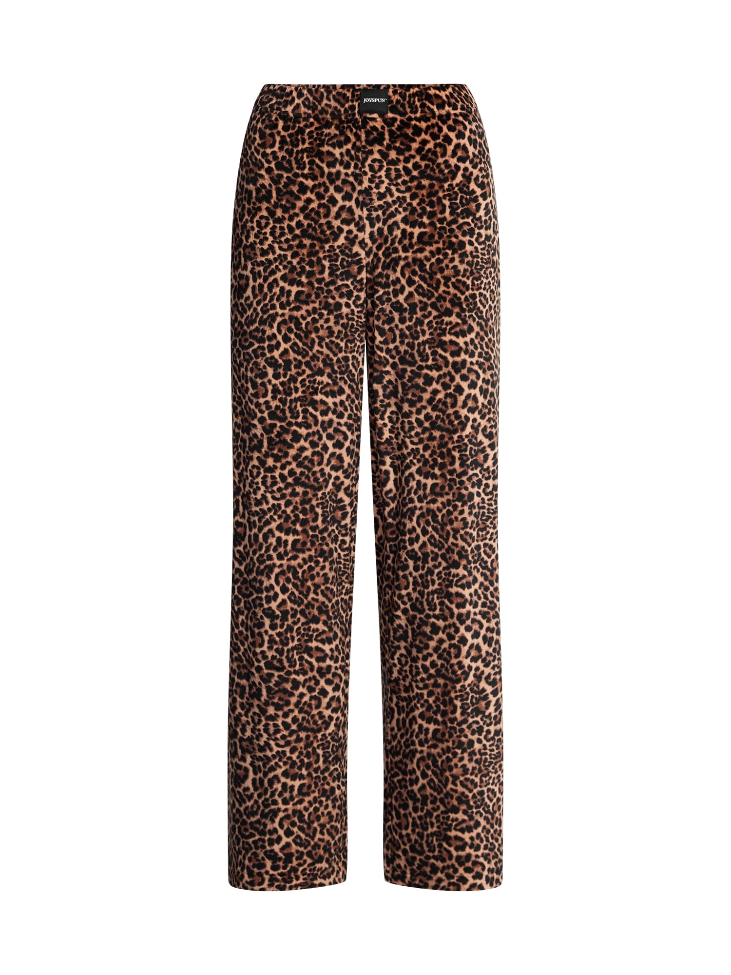 Joyspun Women's Velour Wide-Leg Sleep Pants, Size XS-3X