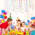 SUSUchens 6Pcs Spiral Pendant Party Streamers Hanging Plastic Streamer