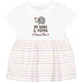 thumbnail image 3 of Inktastic Nana and Poppa Love Me Grandchild Elephant Girls Baby Dress, 3 of 5