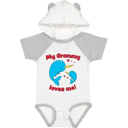 

Inktastic My Grammy Loves Me Narwhal Family Gift Baby Boy or Baby Girl Bodysuit
