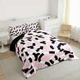 thumbnail image 3 of jejeloiu Modern Geometric Geometric Bedding Comforter Set,Minimalist Stripes Lines Twin Comforter Sets,Pink Black White Bedding Set For Teens,Luxury Bedroom Decor Reversible,2 Pieces, 3 of 8